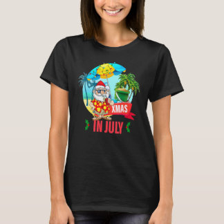 Weihnachten im Juli Santa Hut Xmas Sommer Xmas Url T-Shirt