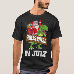 Weihnachten im Juli Santa Kids Boys Dinosaur T Re T-Shirt