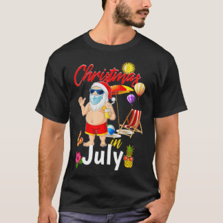 Weihnachten im Juli Santa Mask Hawaiian Summer Bea T-Shirt