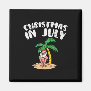 Weihnachten im Juli Santa Palmenstrand Sommer Tro Magnet