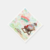 Weihnachten im Juli Santa Serviette (Ecke)