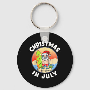Weihnachten im Juli Santa Sommer Strand Weihnachte Schlüsselanhänger