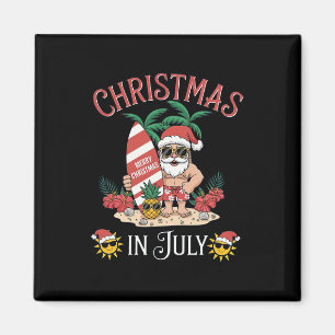 Weihnachten im Juli Santa Sommer Strandurlaub Magnet