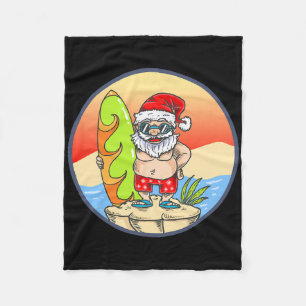 Weihnachten im Juli Santa Sommerurlaub Strandparty Fleecedecke