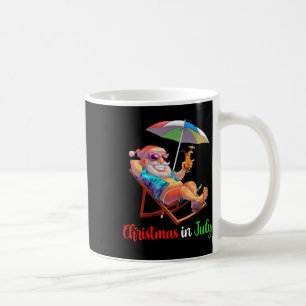 Weihnachten im Juli Santa Strandstuhl Schirm Schwa Kaffeetasse