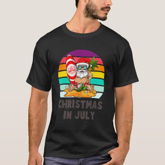 Weihnachten im Juli Santa Summer Beach Urlaub 2 T-Shirt (Vorderseite)
