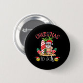Weihnachten im Juli Santa Summer Beach Urlaub Button (Vorne & Hinten)