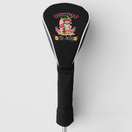 Weihnachten im Juli Santa Summer Beach Urlaub Golf Headcover (Vorderseite)