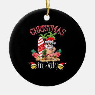 Weihnachten im Juli Santa Summer Beach Urlaub Keramik Ornament