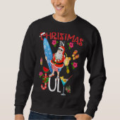 Weihnachten im Juli Santa Summer Beach Urlaub Sweatshirt (Vorderseite)