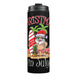 Weihnachten im Juli Santa Summer Beach Urlaub Thermosbecher