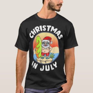 Weihnachten im Juli Santa Summer Beach Weihnachten T-Shirt