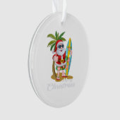 Weihnachten im Juli Santa Surf Hawaiianische Männe Ornament (Vorderseite)