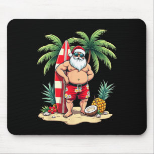 Weihnachten im Juli Santa Surf Sommer Surfen _5 Mousepad