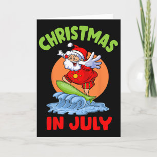Weihnachten im Juli Santa Surfen Kinder Kleinkind Karte