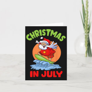 Weihnachten im Juli Santa Surfing Kinder Kleinkind Karte