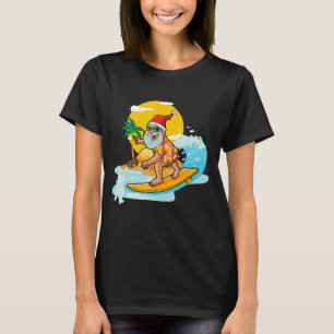 Weihnachten im Juli Santa Surfing Sommer Aloha Haw T-Shirt