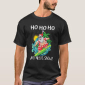 Weihnachten im Juli Santa Surfing Sommer Strand T-Shirt (Vorderseite)
