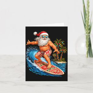 Weihnachten im Juli Santa surft Strand Weihnachten Karte
