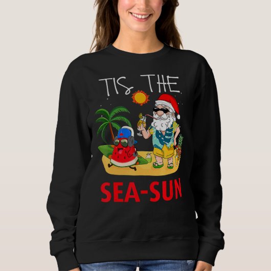 Weihnachten im Juli Santa Tis Das Meer Sun Beach F Sweatshirt (Vorderseite)