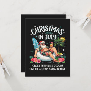 Weihnachten im Juli Santa Urlaubsgetränk Einladung