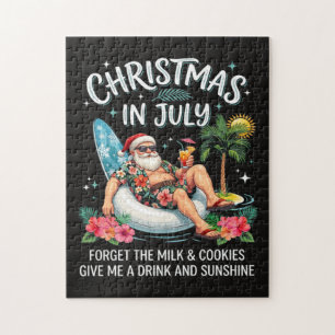 Weihnachten im Juli Santa Urlaubsgetränk Puzzle