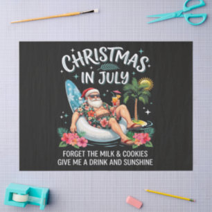 Weihnachten im Juli Santa Urlaubsgetränk Seidenpapier