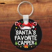 Weihnachten im Juli Santas Favorite Camper Camping Schlüsselanhänger (Vorderseite)