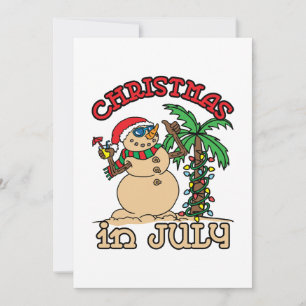 Weihnachten im Juli Schneemann Sandstrand