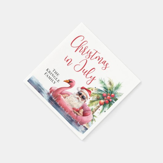 Weihnachten im Juli Serviette (Ecke)