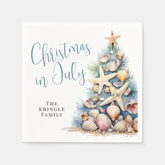 Weihnachten im Juli Serviette (Vorderseite)