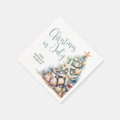 Weihnachten im Juli Serviette (Ecke)