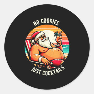 Weihnachten im Juli-Shirt Keine Kekse, nur Schwänz Runder Aufkleber