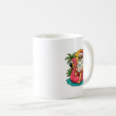Weihnachten im Juli Shirt Santa Flamingo Float Men Kaffeetasse (VorderseiteRechts)