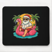 Weihnachten im Juli Shirt Santa Flamingo Float Men Mousepad (Vorne)