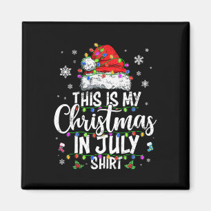 Weihnachten im Juli-Shirt Santa Hut Sommer Strand  Magnet