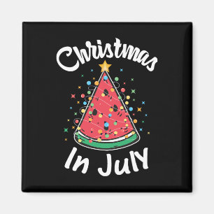Weihnachten im Juli-Shirt Wassermelone Weihnachtsb Magnet