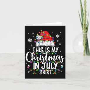 Weihnachten im Juli Shirt Weihnachtsmannmütze Summ Karte