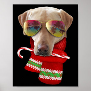 Weihnachten im Juli-Shirt Yellow Lab Sonnenbrille  Poster