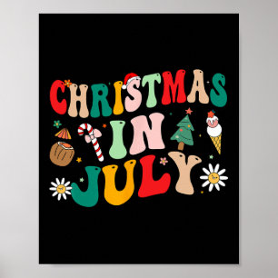 Weihnachten im Juli Shirts Groovy Xmas Sommer Männ Poster
