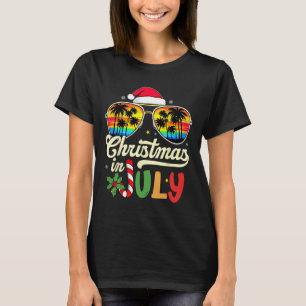 Weihnachten im Juli Single-Strand Tropische Sommer T-Shirt