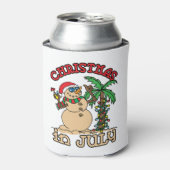Weihnachten im Juli Snowman Sand Beach Dosenkühler (Kanne Vorderseite)