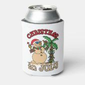 Weihnachten im Juli Snowman Sand Beach Dosenkühler (Kanne Rückseite)