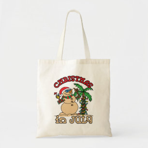 Weihnachten im Juli Snowman Sand Beach Tragetasche