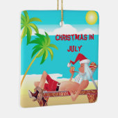 Weihnachten im Juli Sommer Beach Party Keramikornament (Rechts)