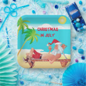 Weihnachten im Juli Sommer Beach Party  Pappteller (Party)