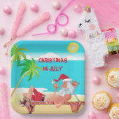Weihnachten im Juli Sommer Beach Party  Pappteller (Party)