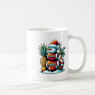Weihnachten im Juli Sommer Fuß-Schneemann Lustiges Kaffeetasse