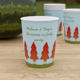Weihnachten im Juli Sommer GRILLEN Party Paper Cup Pappbecher