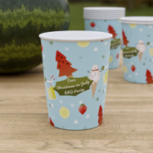 Weihnachten im Juli Sommer GRILLEN Party Paper Cup